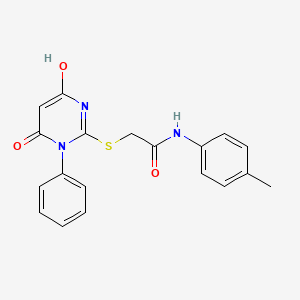 2-[(4-hydroxy-6-oxo-1-phenyl-1,6-dihydropyrimidin-2-yl)sulfanyl]-N-(4-methylphenyl)acetamide