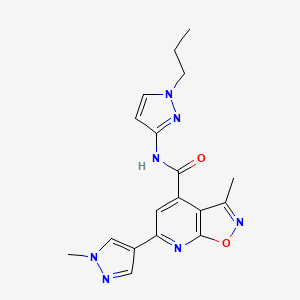 3-methyl-6-(1-methyl-1H-pyrazol-4-yl)-N-(1-propyl-1H-pyrazol-3-yl)[1,2]oxazolo[5,4-b]pyridine-4-carboxamide