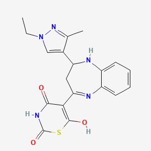 5-[2-(1-ethyl-3-methyl-1H-pyrazol-4-yl)-2,3-dihydro-1H-1,5-benzodiazepin-4-yl]-4-hydroxy-2H-1,3-thiazine-2,6(3H)-dione