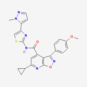 6-cyclopropyl-3-(4-methoxyphenyl)-N-[4-(1-methyl-1H-pyrazol-5-yl)-1,3-thiazol-2-yl][1,2]oxazolo[5,4-b]pyridine-4-carboxamide