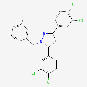 3,5-bis(3,4-dichlorophenyl)-1-(3-fluorobenzyl)-1H-pyrazole