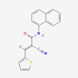 (2E)-2-cyano-N-(naphthalen-1-yl)-3-(thiophen-2-yl)prop-2-enamide