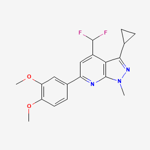 3-cyclopropyl-4-(difluoromethyl)-6-(3,4-dimethoxyphenyl)-1-methyl-1H-pyrazolo[3,4-b]pyridine