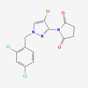 1-[4-bromo-1-(2,4-dichlorobenzyl)-1H-pyrazol-3-yl]pyrrolidine-2,5-dione