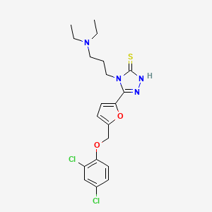 molecular formula C20H24Cl2N4O2S B10921442 5-{5-[(2,4-dichlorophenoxy)methyl]furan-2-yl}-4-[3-(diethylamino)propyl]-4H-1,2,4-triazole-3-thiol 