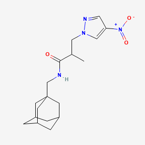 N~1~-(1-Adamantylmethyl)-2-methyl-3-(4-nitro-1H-pyrazol-1-YL)propanamide