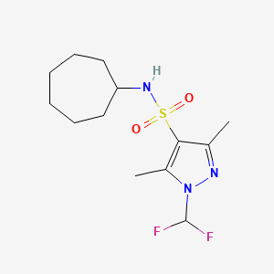 N-cycloheptyl-1-(difluoromethyl)-3,5-dimethyl-1H-pyrazole-4-sulfonamide