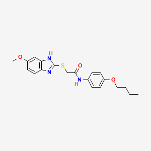 N-(4-butoxyphenyl)-2-[(5-methoxy-1H-benzimidazol-2-yl)sulfanyl]acetamide