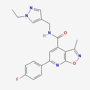 N-[(1-ethyl-1H-pyrazol-4-yl)methyl]-6-(4-fluorophenyl)-3-methyl[1,2]oxazolo[5,4-b]pyridine-4-carboxamide