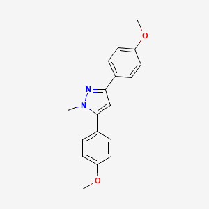 molecular formula C18H18N2O2 B10921512 3,5-bis(4-methoxyphenyl)-1-methyl-1H-pyrazole 