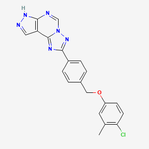 2-{4-[(4-chloro-3-methylphenoxy)methyl]phenyl}-7H-pyrazolo[4,3-e][1,2,4]triazolo[1,5-c]pyrimidine