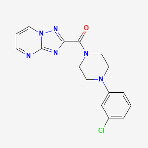 [4-(3-Chlorophenyl)piperazin-1-yl]([1,2,4]triazolo[1,5-a]pyrimidin-2-yl)methanone