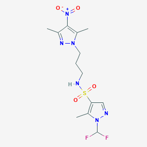 1-(difluoromethyl)-N-[3-(3,5-dimethyl-4-nitro-1H-pyrazol-1-yl)propyl]-5-methyl-1H-pyrazole-4-sulfonamide