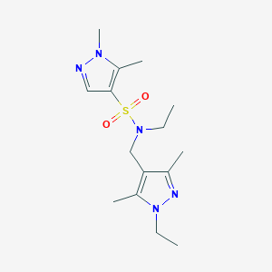 N-ethyl-N-[(1-ethyl-3,5-dimethyl-1H-pyrazol-4-yl)methyl]-1,5-dimethyl-1H-pyrazole-4-sulfonamide