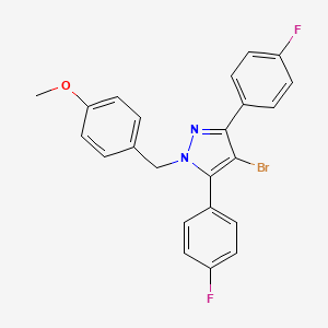 4-bromo-3,5-bis(4-fluorophenyl)-1-(4-methoxybenzyl)-1H-pyrazole