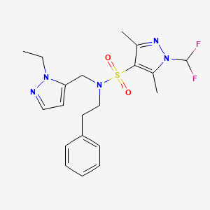 1-(difluoromethyl)-N-[(1-ethyl-1H-pyrazol-5-yl)methyl]-3,5-dimethyl-N-(2-phenylethyl)-1H-pyrazole-4-sulfonamide