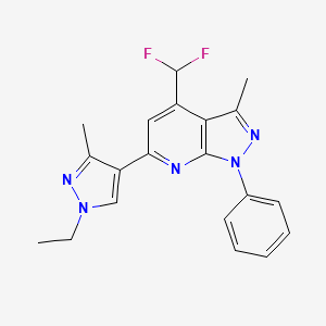 4-(difluoromethyl)-6-(1-ethyl-3-methyl-1H-pyrazol-4-yl)-3-methyl-1-phenyl-1H-pyrazolo[3,4-b]pyridine