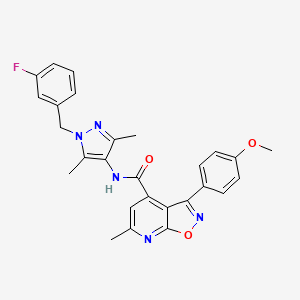 N-[1-(3-fluorobenzyl)-3,5-dimethyl-1H-pyrazol-4-yl]-3-(4-methoxyphenyl)-6-methyl[1,2]oxazolo[5,4-b]pyridine-4-carboxamide