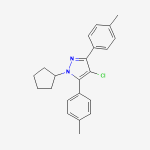 4-chloro-1-cyclopentyl-3,5-bis(4-methylphenyl)-1H-pyrazole