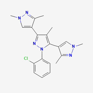 1-(2-chlorophenyl)-3,5-bis(1,3-dimethylpyrazol-4-yl)-4-methylpyrazole