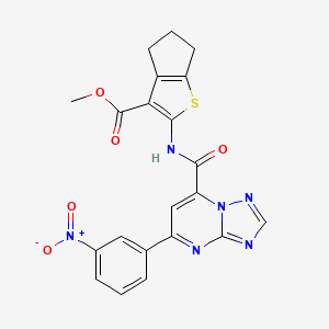 methyl 2-({[5-(3-nitrophenyl)[1,2,4]triazolo[1,5-a]pyrimidin-7-yl]carbonyl}amino)-5,6-dihydro-4H-cyclopenta[b]thiophene-3-carboxylate