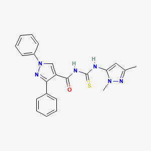 N-[(1,3-dimethyl-1H-pyrazol-5-yl)carbamothioyl]-1,3-diphenyl-1H-pyrazole-4-carboxamide