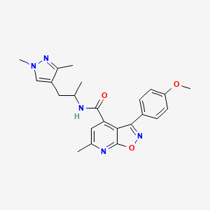 N-[1-(1,3-dimethyl-1H-pyrazol-4-yl)propan-2-yl]-3-(4-methoxyphenyl)-6-methyl[1,2]oxazolo[5,4-b]pyridine-4-carboxamide