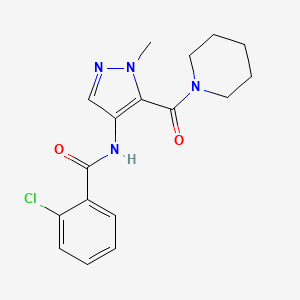 2-chloro-N-[1-methyl-5-(piperidin-1-ylcarbonyl)-1H-pyrazol-4-yl]benzamide