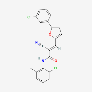 (2E)-N-(2-chloro-6-methylphenyl)-3-[5-(3-chlorophenyl)furan-2-yl]-2-cyanoprop-2-enamide