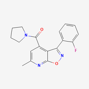 [3-(2-Fluorophenyl)-6-methyl[1,2]oxazolo[5,4-b]pyridin-4-yl](pyrrolidin-1-yl)methanone