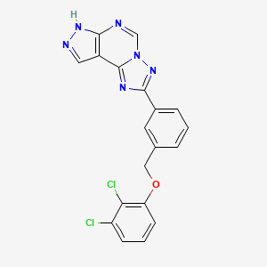 2-{3-[(2,3-dichlorophenoxy)methyl]phenyl}-7H-pyrazolo[4,3-e][1,2,4]triazolo[1,5-c]pyrimidine