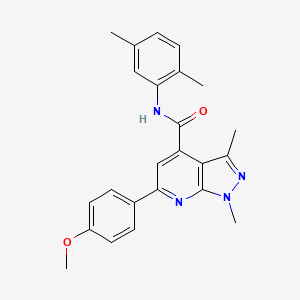 N-(2,5-dimethylphenyl)-6-(4-methoxyphenyl)-1,3-dimethyl-1H-pyrazolo[3,4-b]pyridine-4-carboxamide