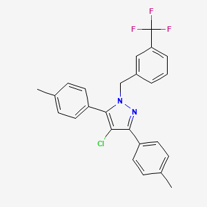 4-chloro-3,5-bis(4-methylphenyl)-1-[3-(trifluoromethyl)benzyl]-1H-pyrazole