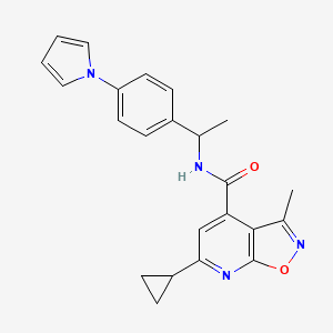 6-cyclopropyl-3-methyl-N-{1-[4-(1H-pyrrol-1-yl)phenyl]ethyl}[1,2]oxazolo[5,4-b]pyridine-4-carboxamide