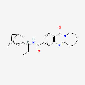 N~3~-[1-(1-Adamantyl)propyl]-12-oxo-6,7,8,9,10,12-hexahydroazepino[2,1-B]quinazoline-3-carboxamide