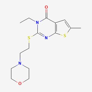 3-ethyl-6-methyl-2-{[2-(morpholin-4-yl)ethyl]sulfanyl}thieno[2,3-d]pyrimidin-4(3H)-one