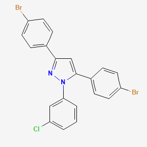 3,5-bis(4-bromophenyl)-1-(3-chlorophenyl)-1H-pyrazole