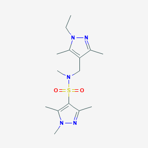 N-[(1-ethyl-3,5-dimethyl-1H-pyrazol-4-yl)methyl]-N,1,3,5-tetramethyl-1H-pyrazole-4-sulfonamide