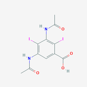 molecular formula C11H10I2N2O4 B109218 3,5-二乙酰氨基-2,4-二碘苯甲酸 CAS No. 162193-52-4