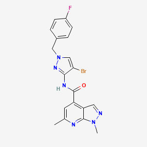 N-[4-bromo-1-(4-fluorobenzyl)-1H-pyrazol-3-yl]-1,6-dimethyl-1H-pyrazolo[3,4-b]pyridine-4-carboxamide