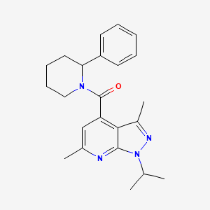 [3,6-dimethyl-1-(propan-2-yl)-1H-pyrazolo[3,4-b]pyridin-4-yl](2-phenylpiperidin-1-yl)methanone