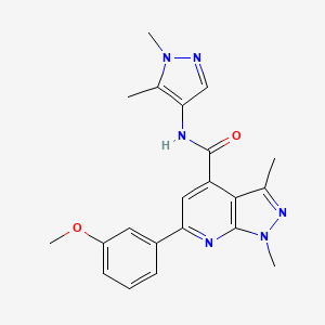 N-(1,5-dimethyl-1H-pyrazol-4-yl)-6-(3-methoxyphenyl)-1,3-dimethyl-1H-pyrazolo[3,4-b]pyridine-4-carboxamide