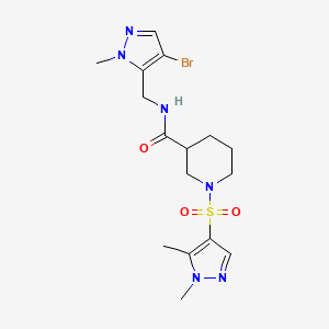 N-[(4-bromo-1-methyl-1H-pyrazol-5-yl)methyl]-1-[(1,5-dimethyl-1H-pyrazol-4-yl)sulfonyl]piperidine-3-carboxamide