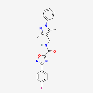 N-[(3,5-dimethyl-1-phenyl-1H-pyrazol-4-yl)methyl]-3-(4-fluorophenyl)-1,2,4-oxadiazole-5-carboxamide