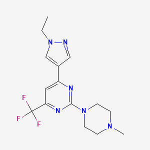 4-(1-ethyl-1H-pyrazol-4-yl)-2-(4-methylpiperazin-1-yl)-6-(trifluoromethyl)pyrimidine