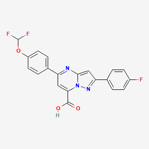 5-[4-(Difluoromethoxy)phenyl]-2-(4-fluorophenyl)pyrazolo[1,5-a]pyrimidine-7-carboxylic acid