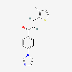 (2E)-1-[4-(1H-imidazol-1-yl)phenyl]-3-(3-methylthiophen-2-yl)prop-2-en-1-one