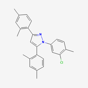 1-(3-chloro-4-methylphenyl)-3,5-bis(2,4-dimethylphenyl)-1H-pyrazole