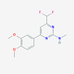 4-(difluoromethyl)-6-(3,4-dimethoxyphenyl)-N-methylpyrimidin-2-amine