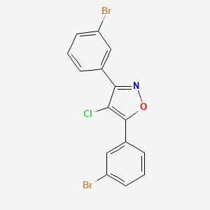 molecular formula C15H8Br2ClNO B10921909 3,5-Bis(3-bromophenyl)-4-chloroisoxazole 